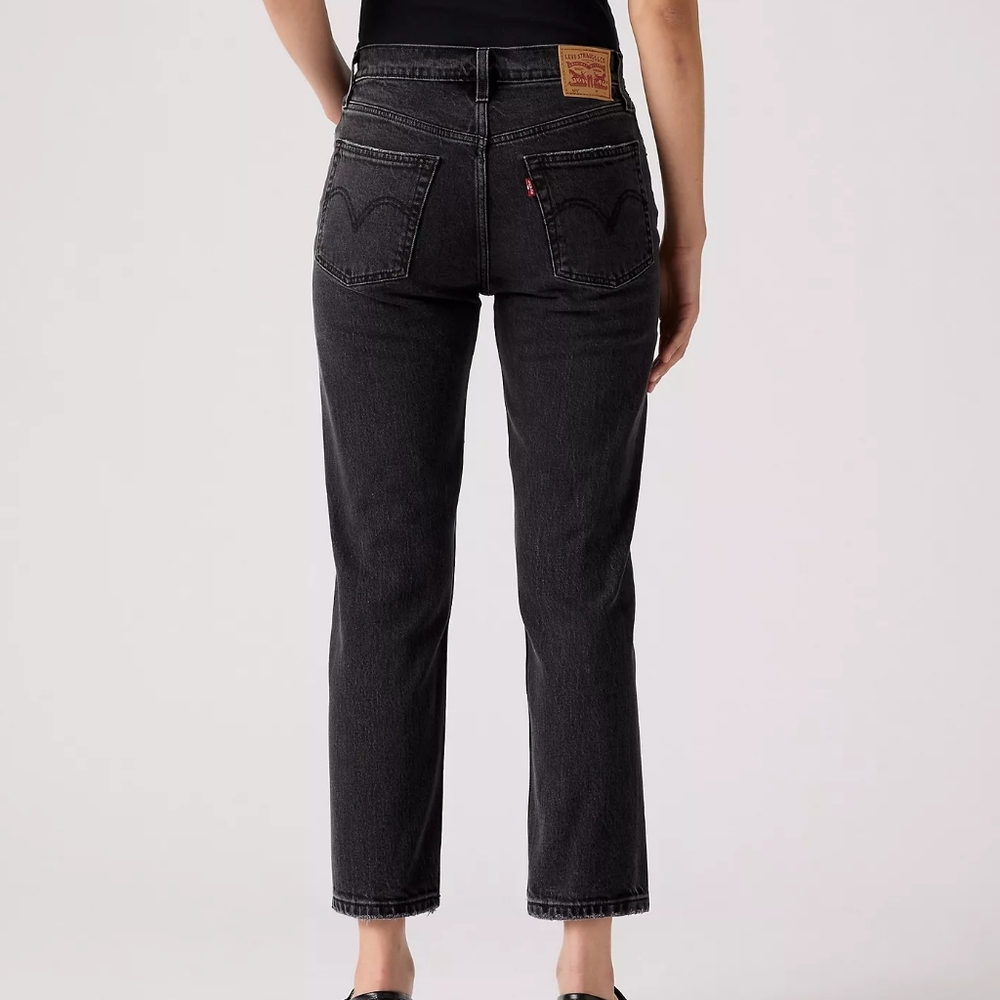 Levi's 501 Cropped Ff Topic Black Sz 26 Nwt - Picture 2 of 12
